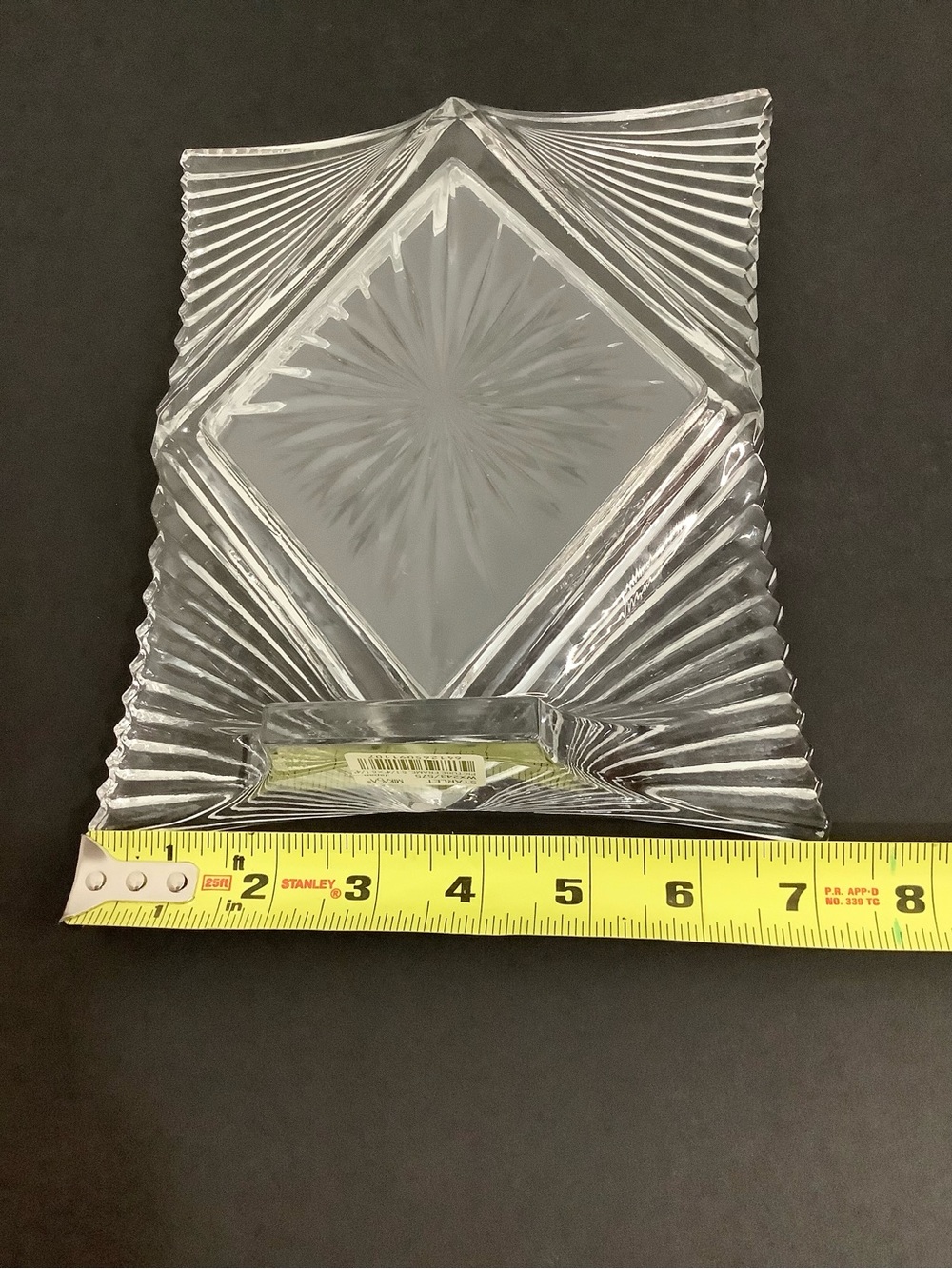 Mikasa Vintage Starlet Clear Crystal  Picture Frame, Made in Japan 🇯🇵 - Picture 8 of 9